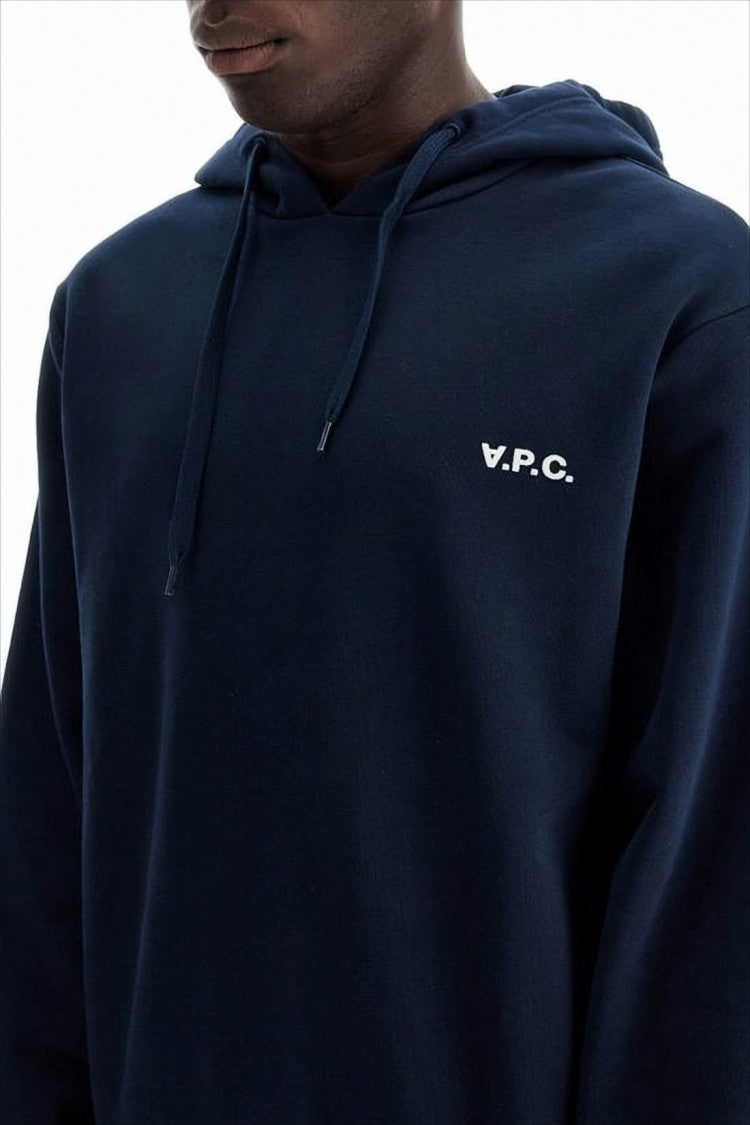A.P.C. Dark Navy Hoodie With Drawstring