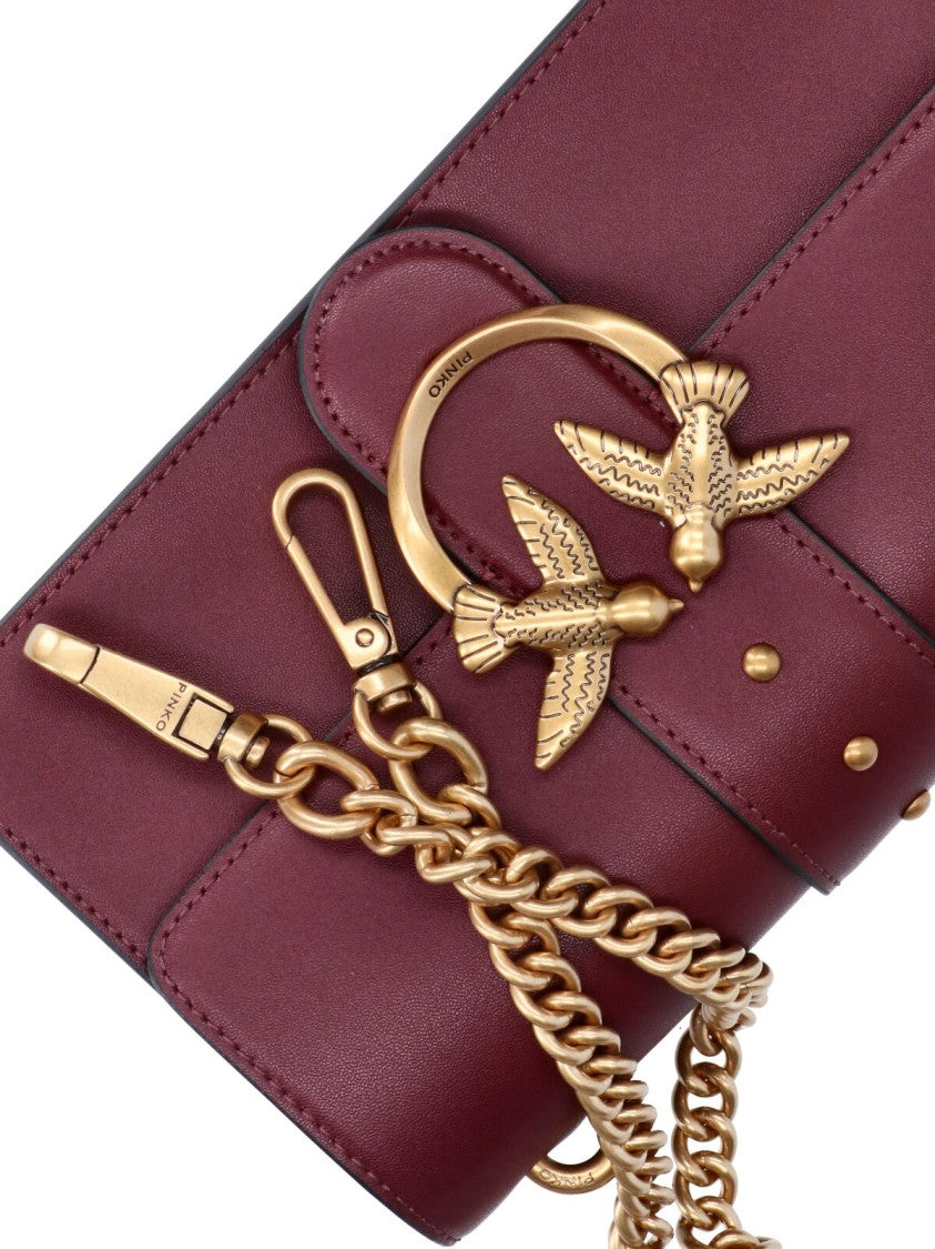 Pinko Mini Love One Shoulder Bag With Gold-Tone Love Birds Buckle