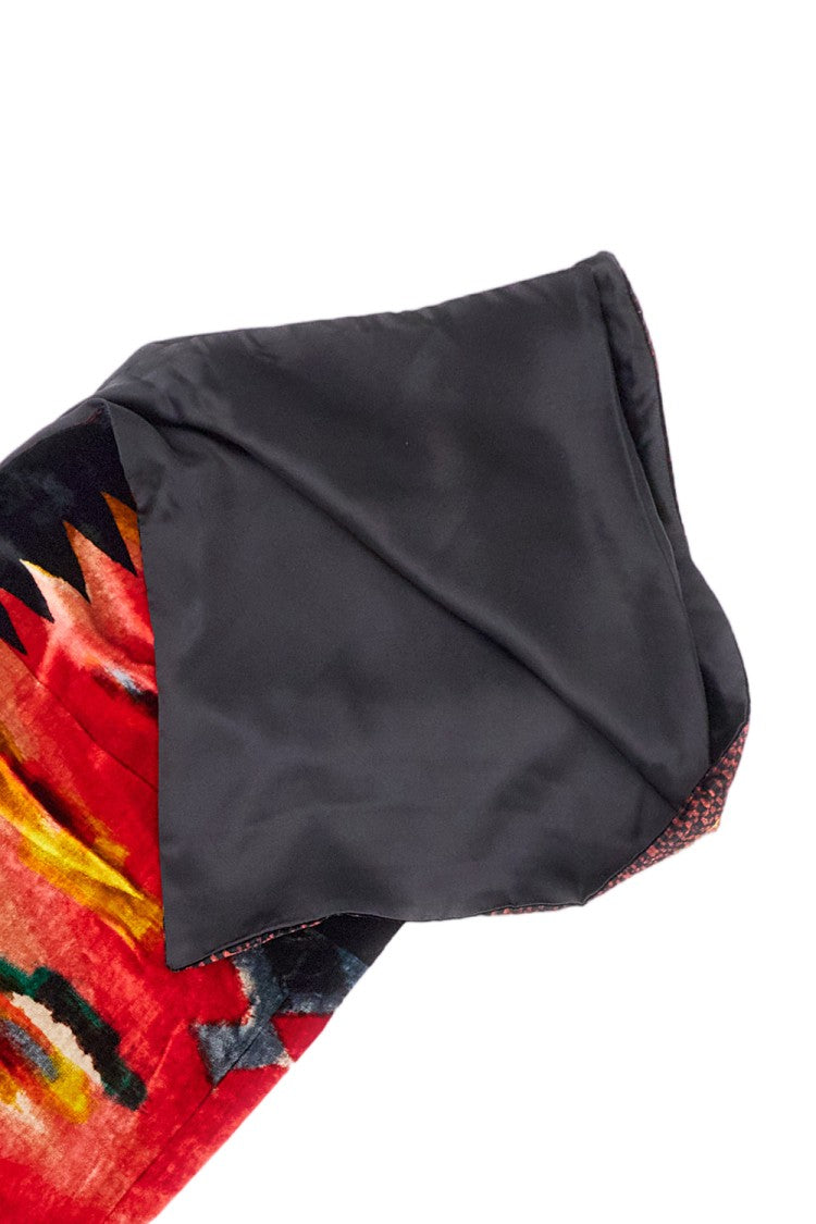 Pierre-Louis Mascia Multicolor Patchwork Geometric Intarsia Silk-Blend Scarf