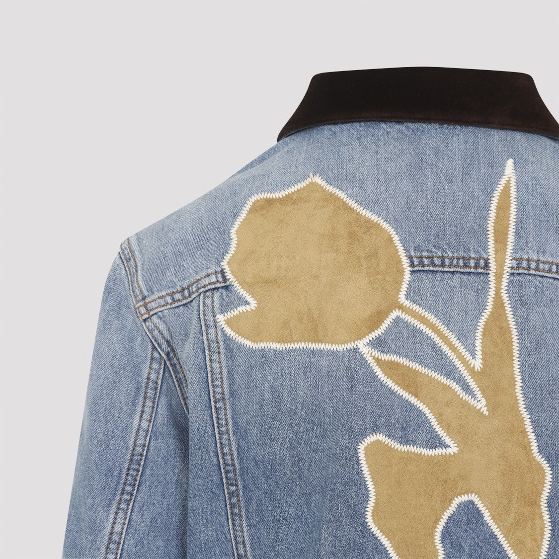 Marni Deep Blue Cotton Washed Bull Denim Trucker Cropped Jacket