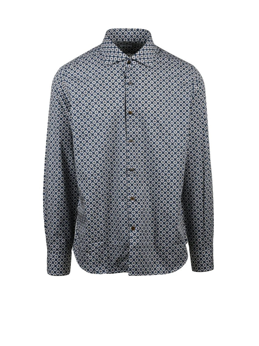 Sonrisa Fior Di Cotone Sonrisa Fior Di Cotone Geometric Patterned Cotton Shirt