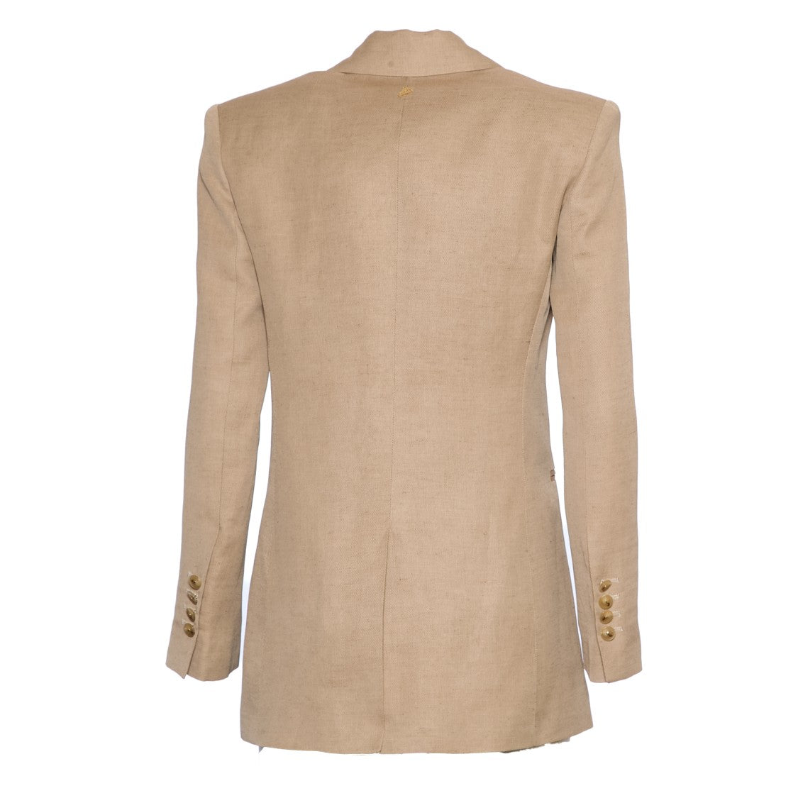 Dondup Single-Breasted Linen Blend Blazer