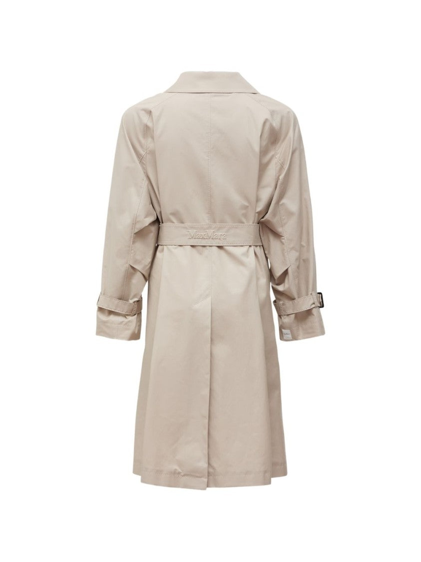 Max Mara A-Line Double-Breasted Cream Coat