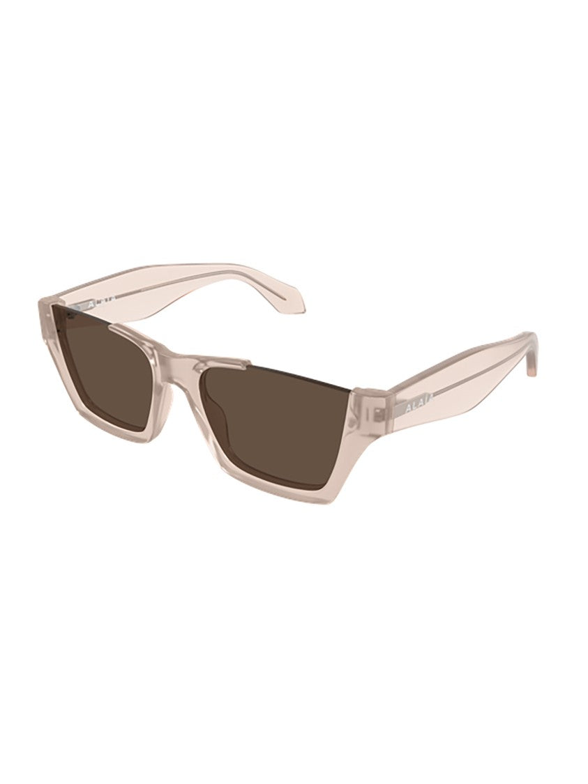 Alaïa Pink/Purple Aa0081s Rectangular Beige Sunglasses
