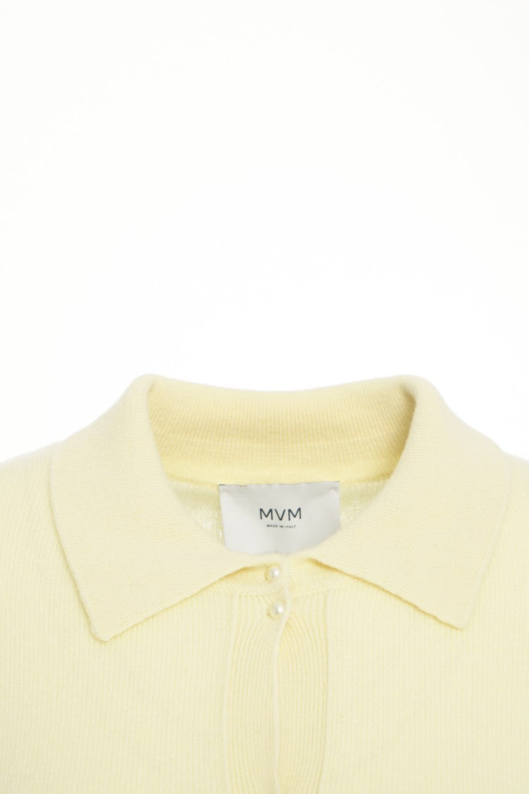 Mvm Polo Collar Knit Sweater