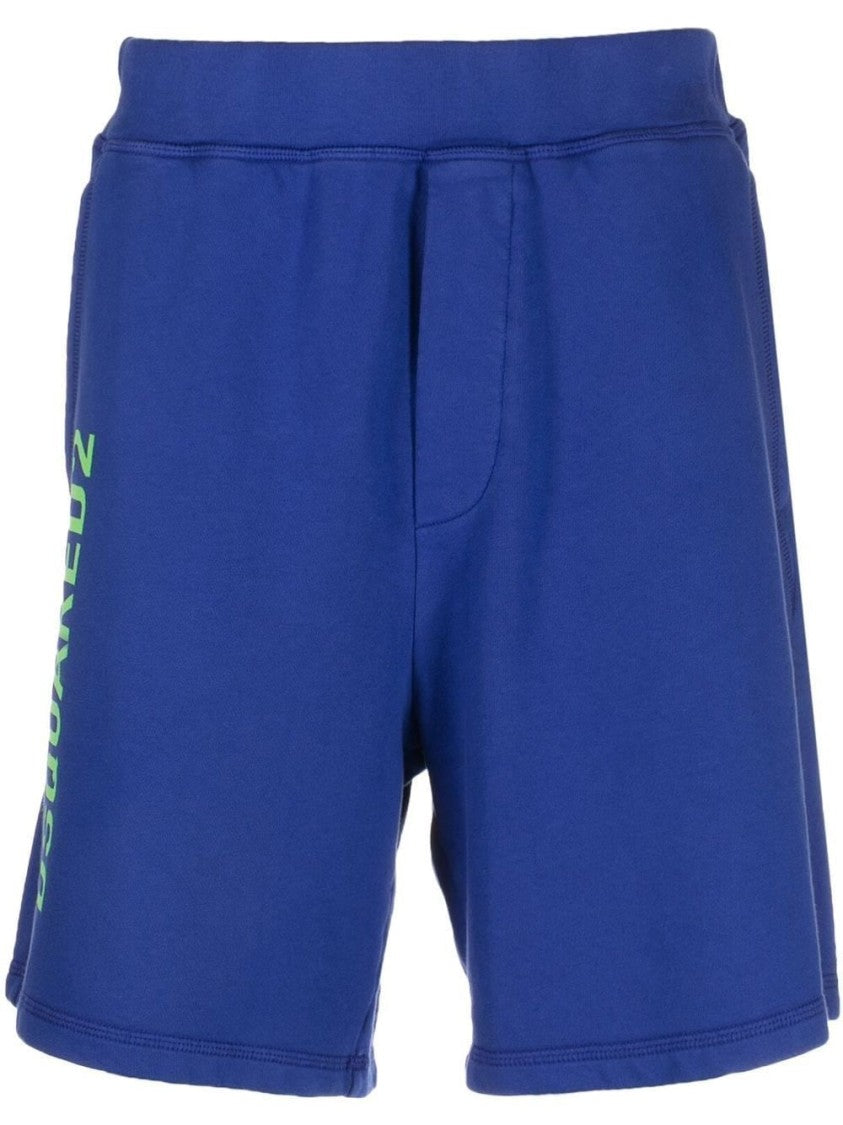 Dsquared2 Casual Blue Shorts With Elastic Waistband