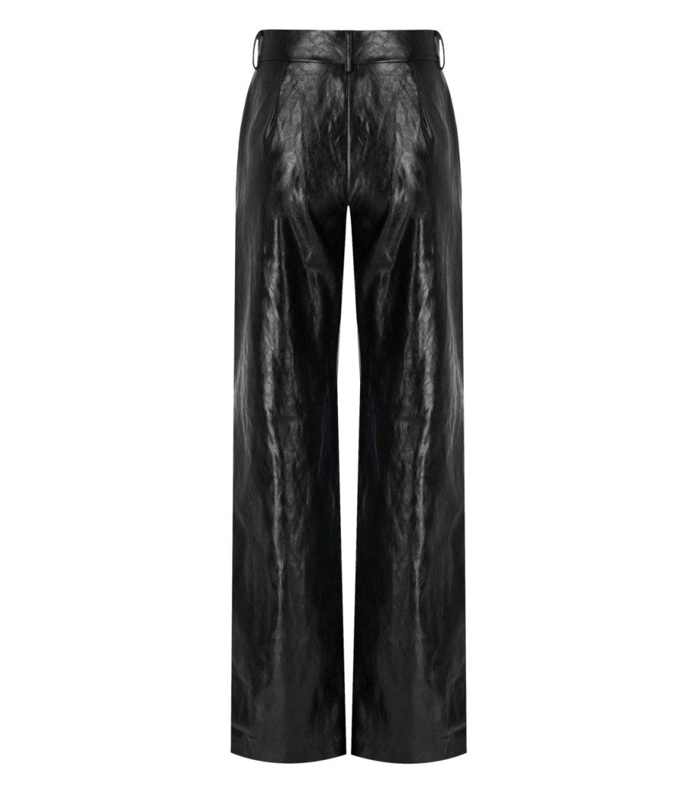 Federica Tosi Black Leather Effect Pants