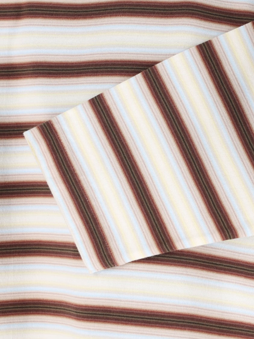 Auralee Multicolor Striped Long-Sleeve Cotton T-Shirt