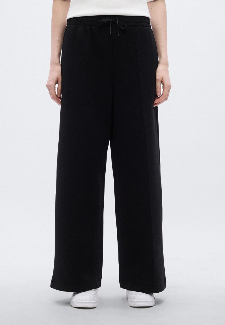 Lacoste High-Waisted Drawstring Wide-Leg Pants