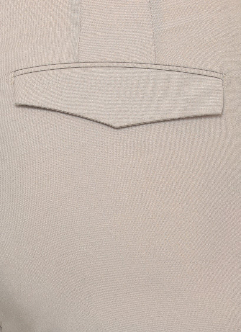 Briglia 1949 Beige Quartieris Wool Straight-Leg Pants