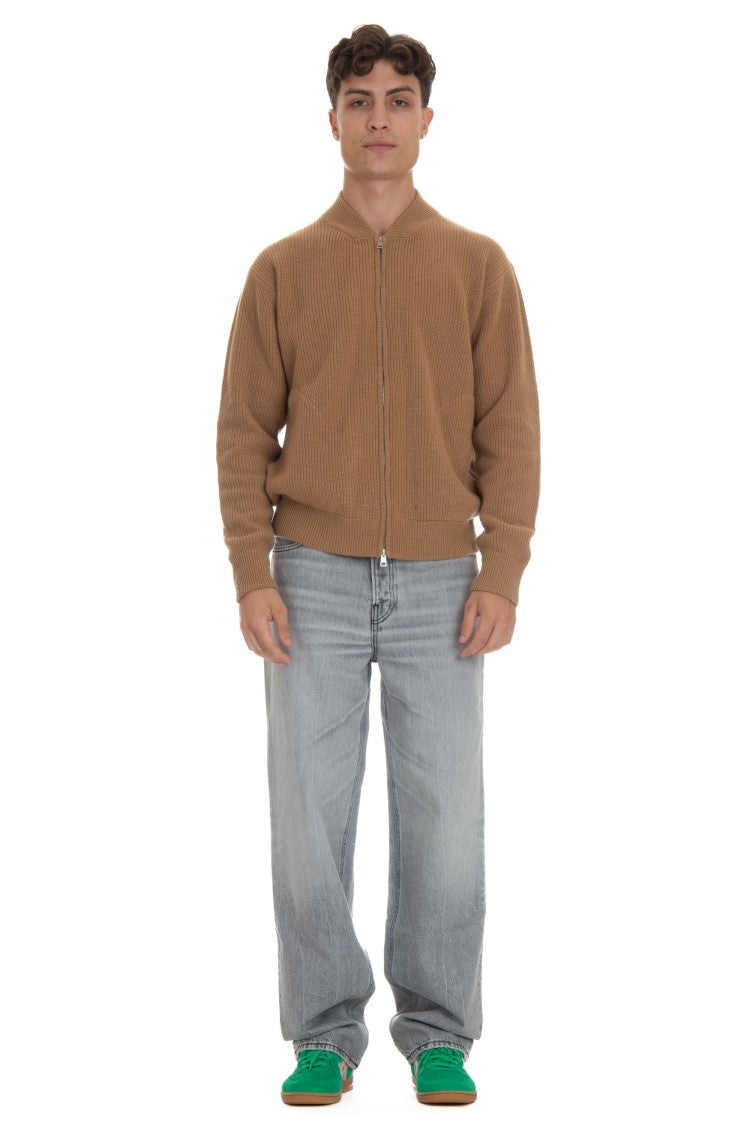 Roberto Collina Ribbed Wool Full-Zip Cardigan