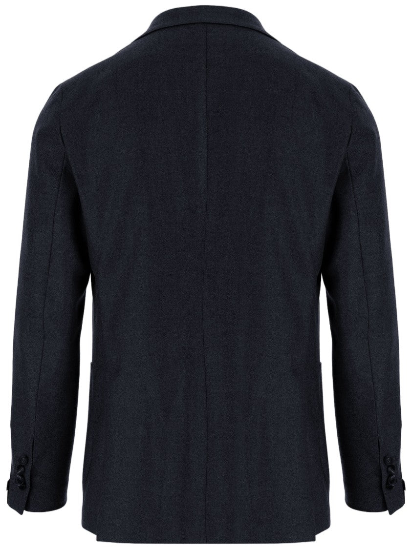 Tagliatore Tailored Navy Wool And Cashmere Jacket