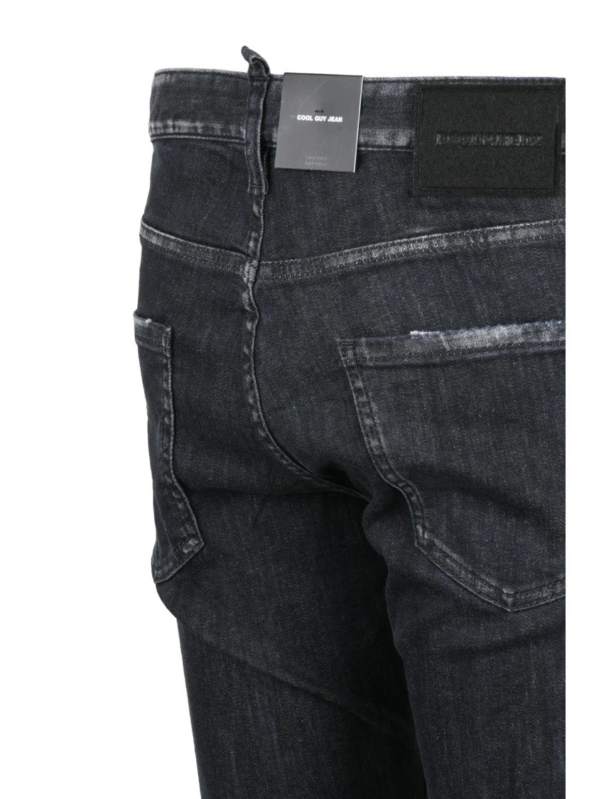 Dsquared2 Black Cotton-Blend Cool Guy Jeans