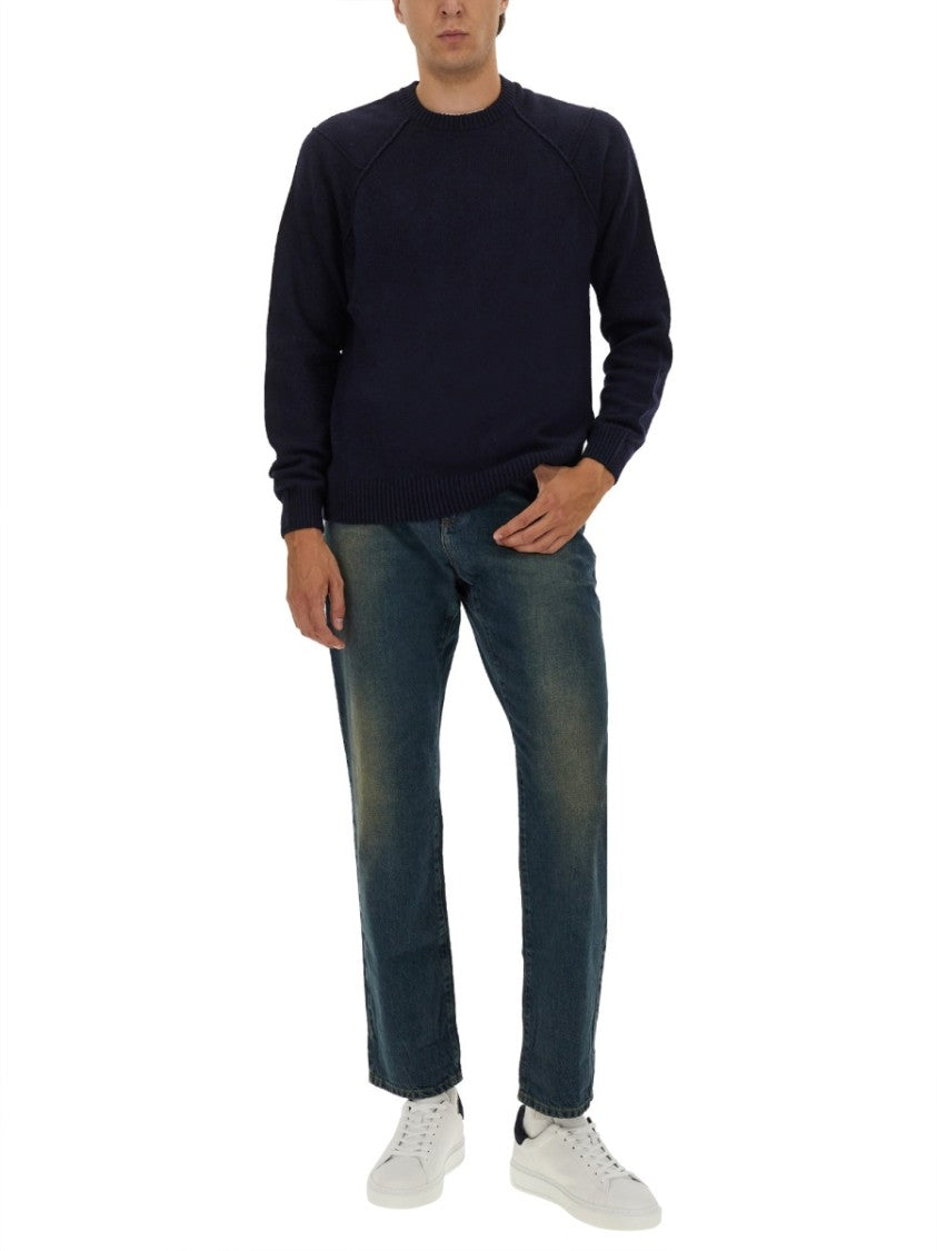 Woolrich Classic Crew Neck Choker With Ribbed Details