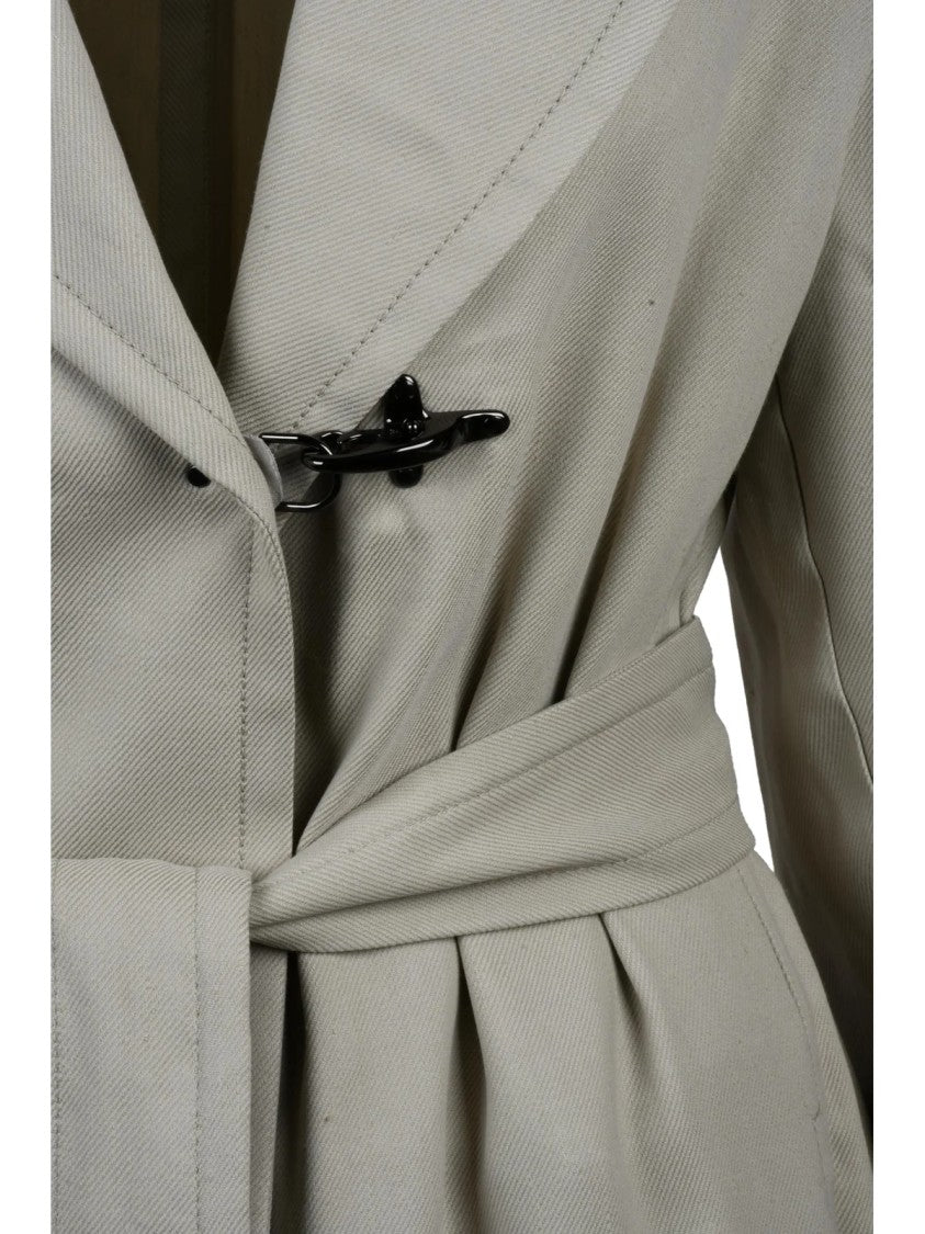Fay Canvas Overcoat - Beige