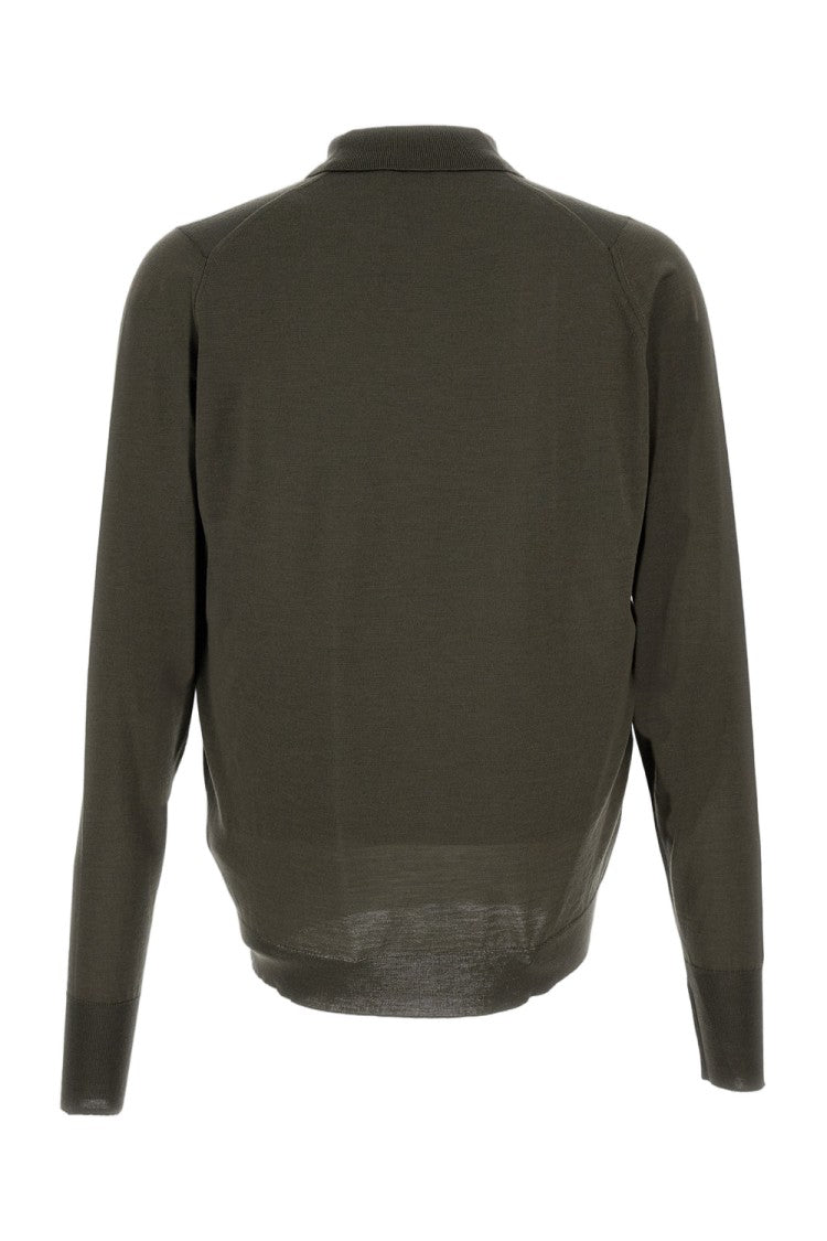 John Smedley Long-Sleeved Polo Shirt