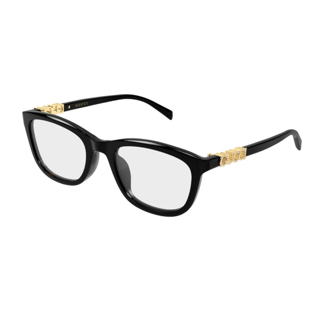 Gucci Black Gg2035oa Recycled Acetate Rectangular Eyeglasses