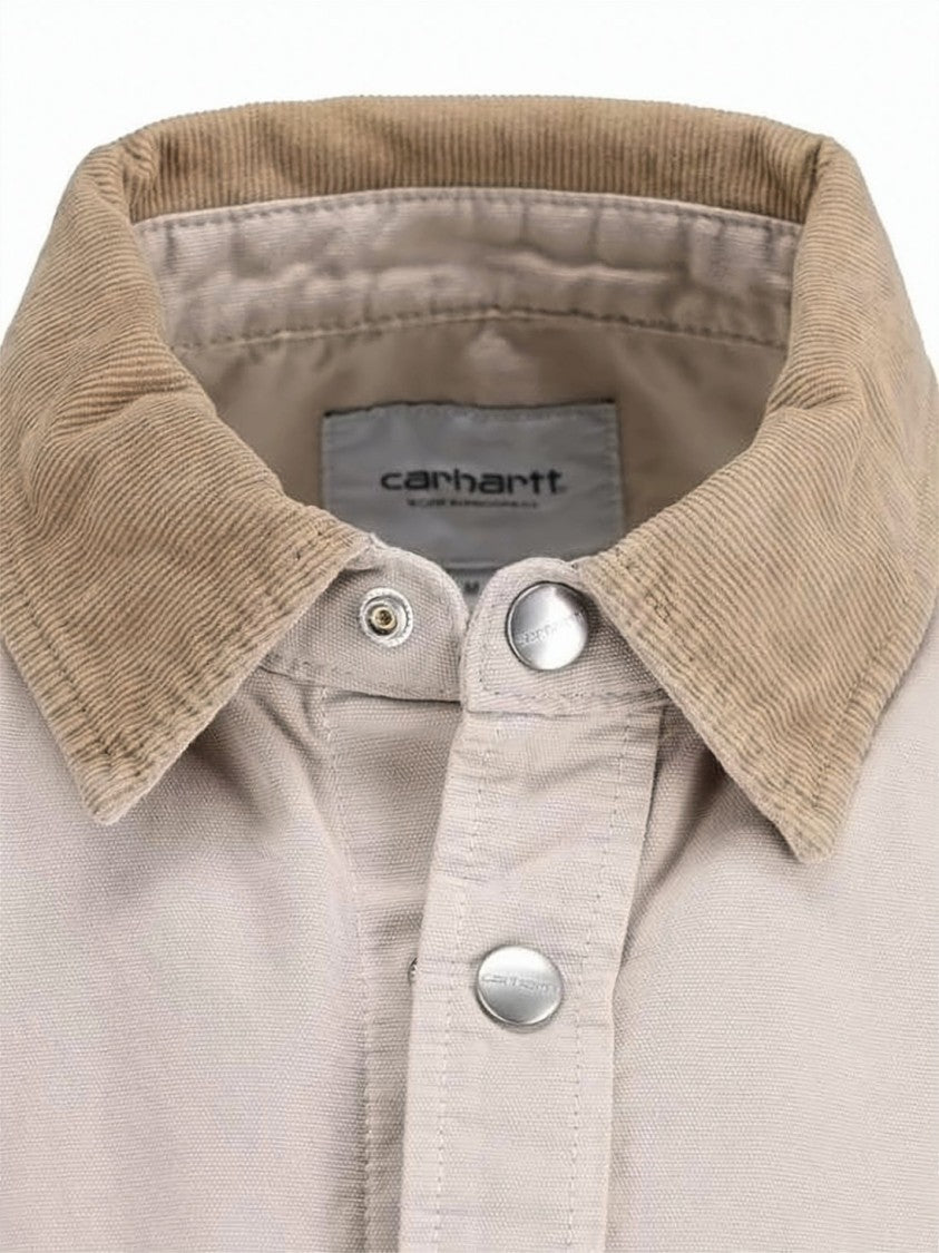 Carhartt Wip Neutrals Boxy Fit Corduroy Collar Shirt