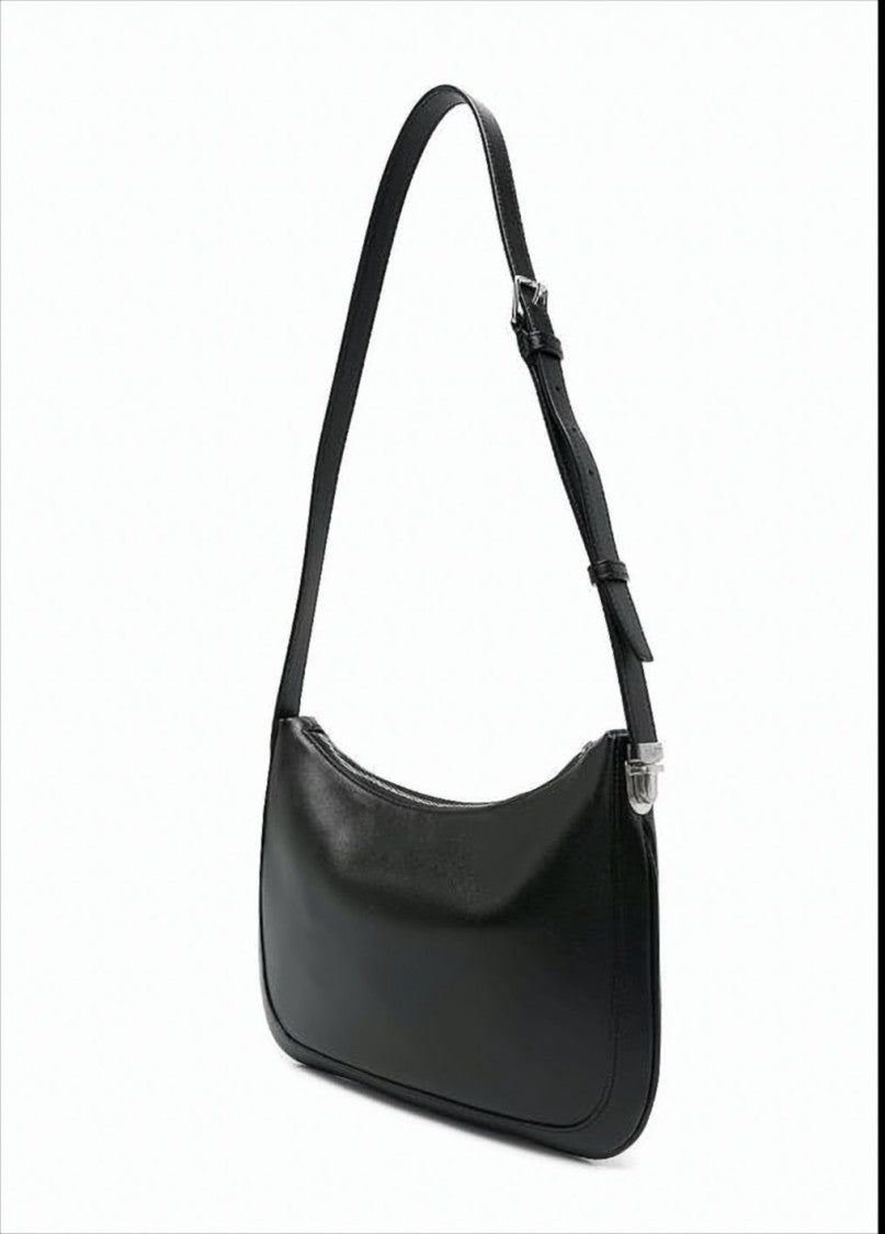 Saint Laurent Calf Leather Shoulder Bag With Adjustable Strap