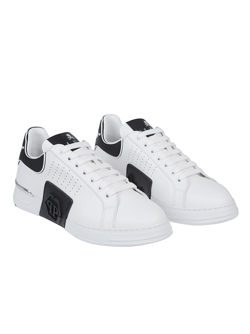Philipp Plein Hexagon Low Top Cow Leather Sneakers