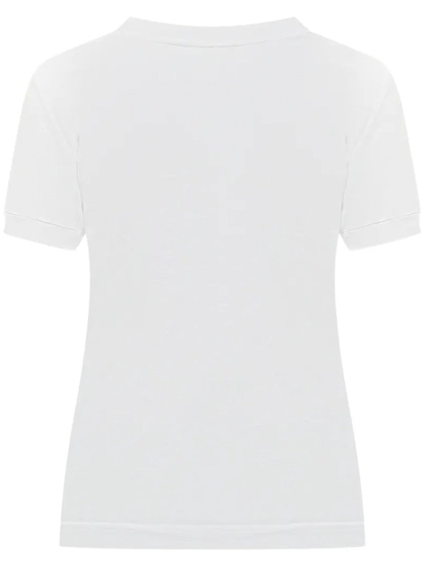 Dolce & Gabbana White Fitted Short-Sleeve Cotton T-Shirt