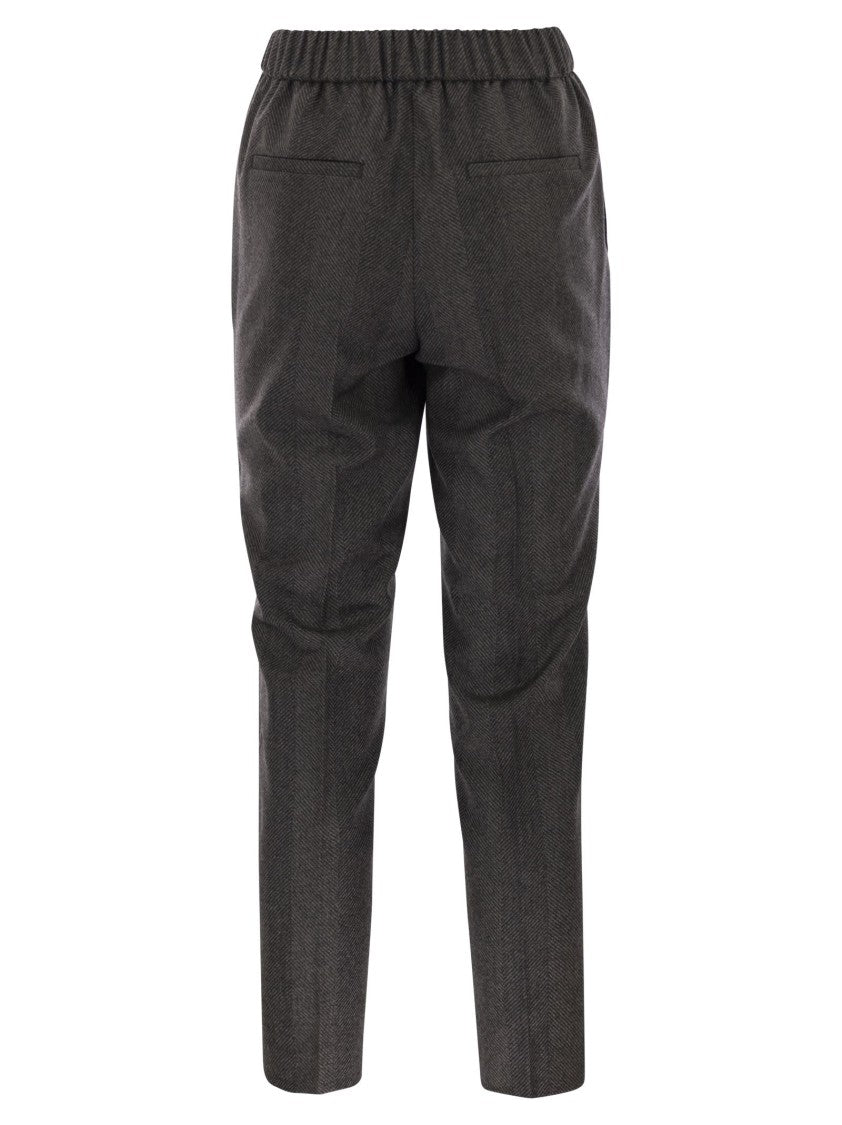 Peserico Stretch Virgin Wool Trousers