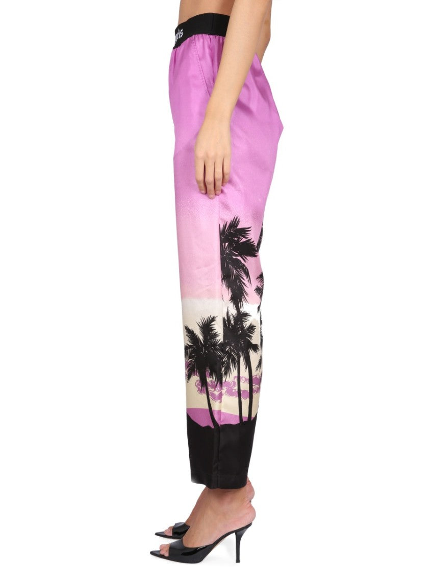 Palm Angels Pants With Sunset Print