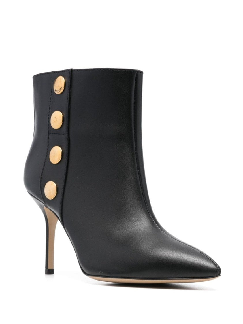 Moschino Ankle-Length Black Calf Leather Boots