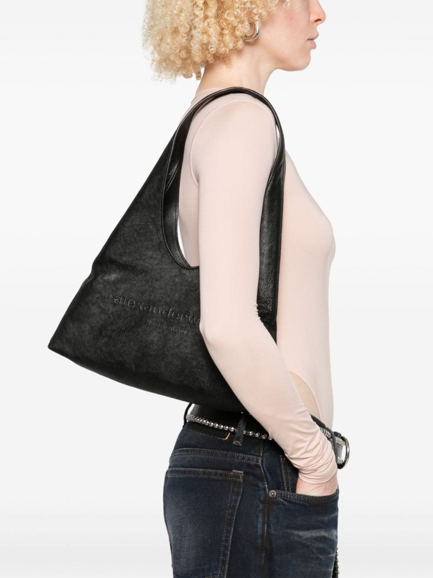 Alexander Wang Triangular Silhouette Shoulder Bag In Calf Leather