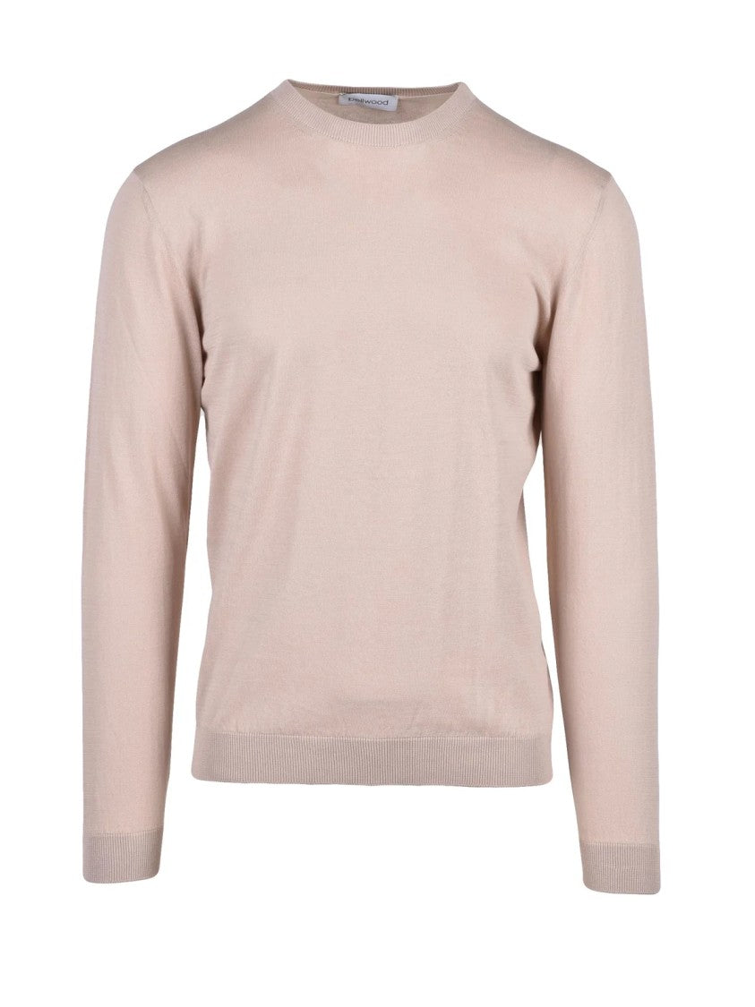 Bellwood Beige Crewneck Cotton Sweater