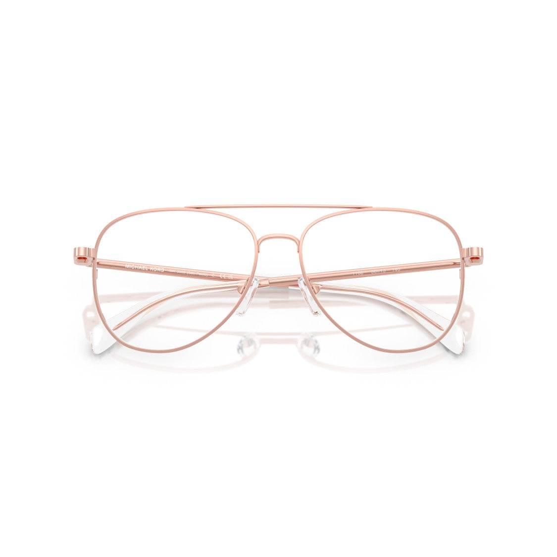 Michael Kors 0Mk3089 Aviator Metal Frame Sunglasses With Rose Gold Finish