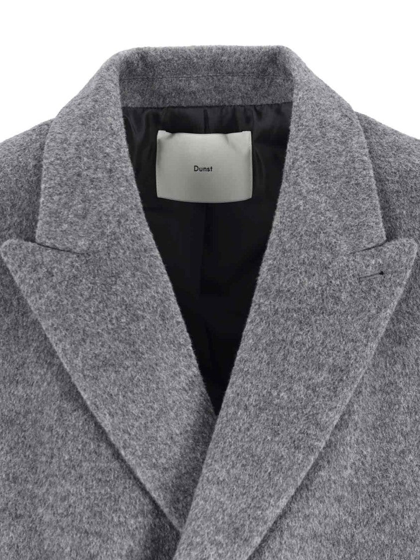 Dunst Single-Breasted Wool Coat – Grey