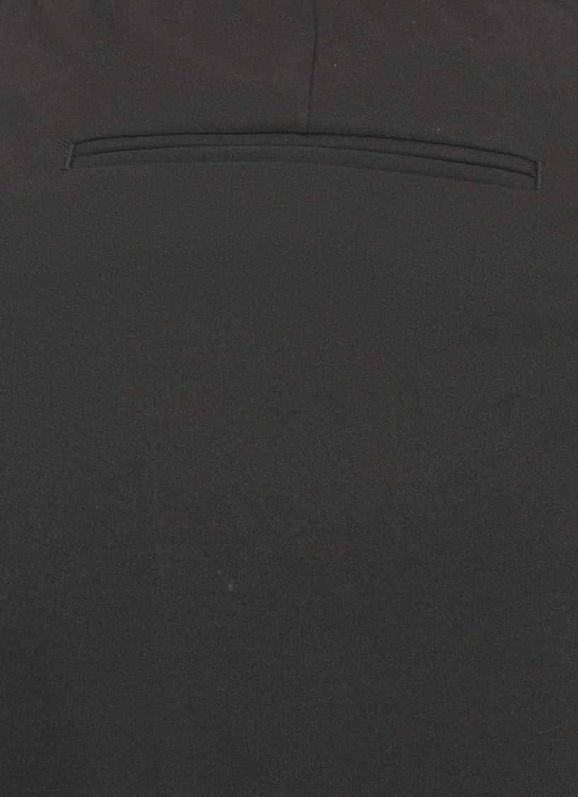 Pt Torino Black Stretch Fabric Elastic Waist Formal Pants