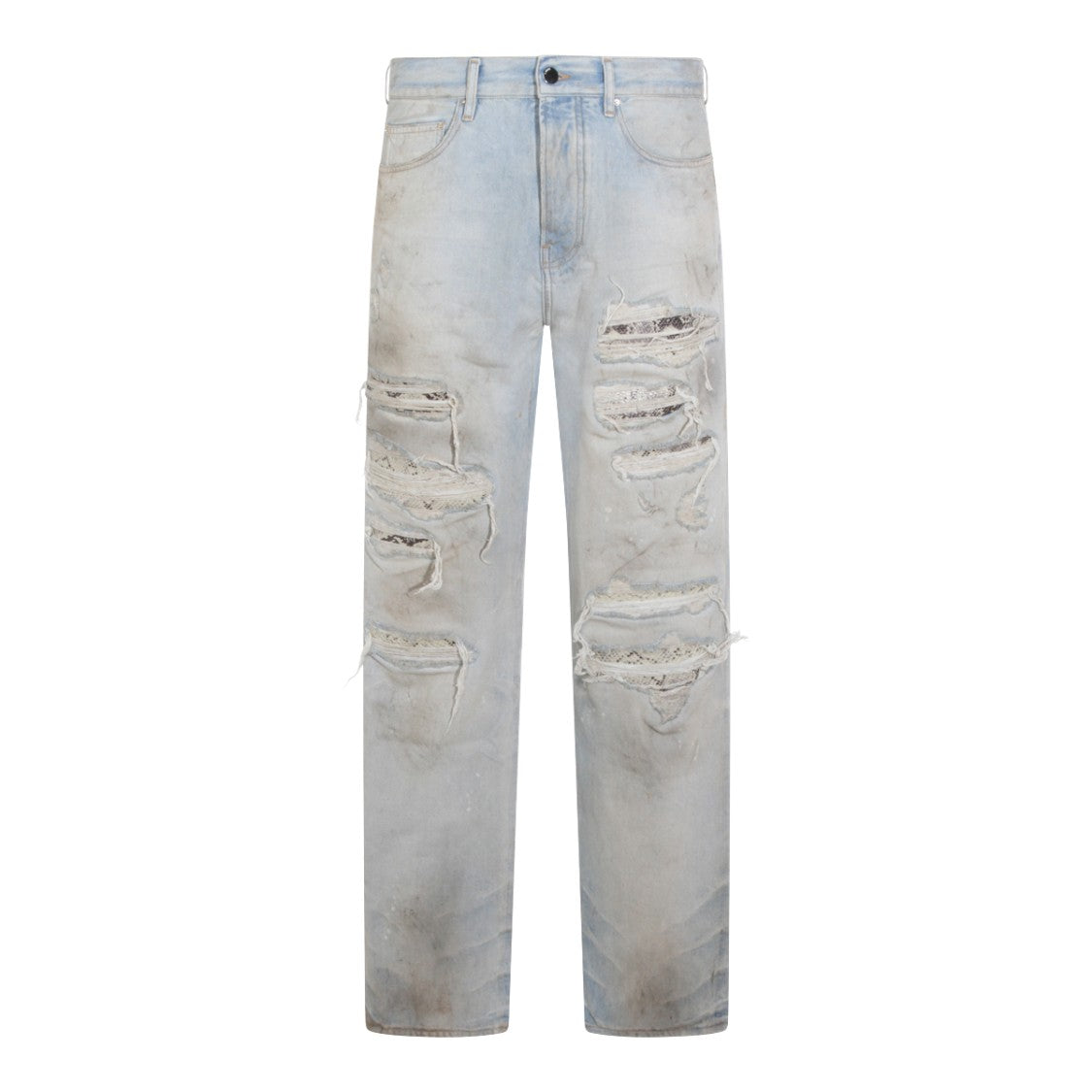 Amiri Light Blue Cotton Worn-Effect Jeans