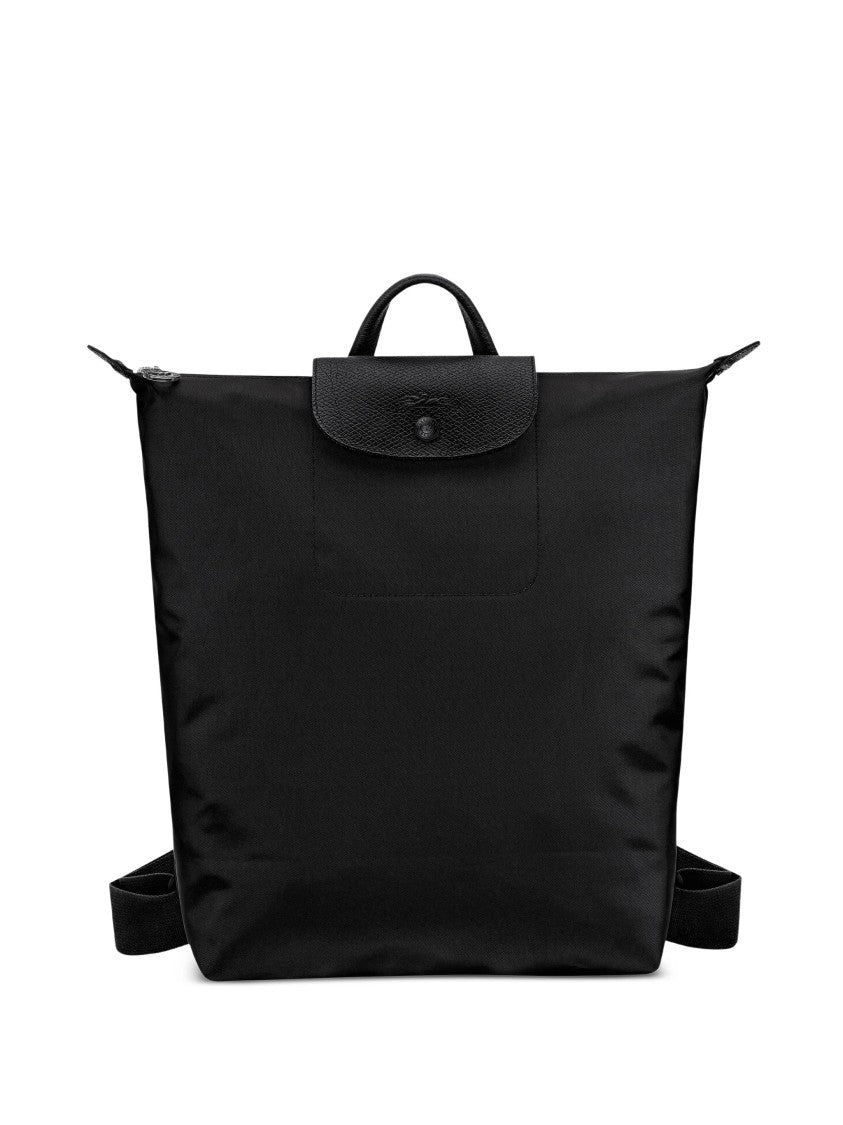Longchamp Minimalist Square Backpack With Top Flap Closure