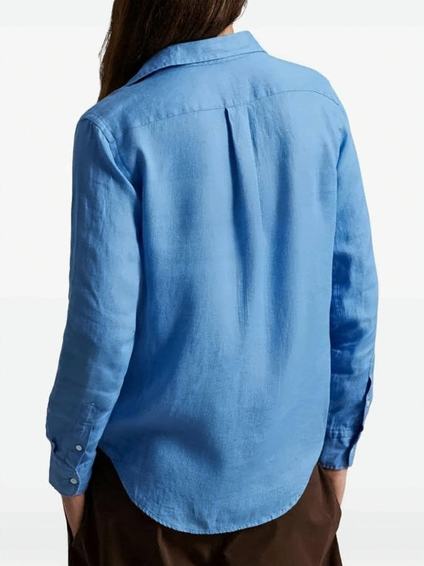 Polo Ralph Lauren Light Blue Relaxed Fit Linen Shirt
