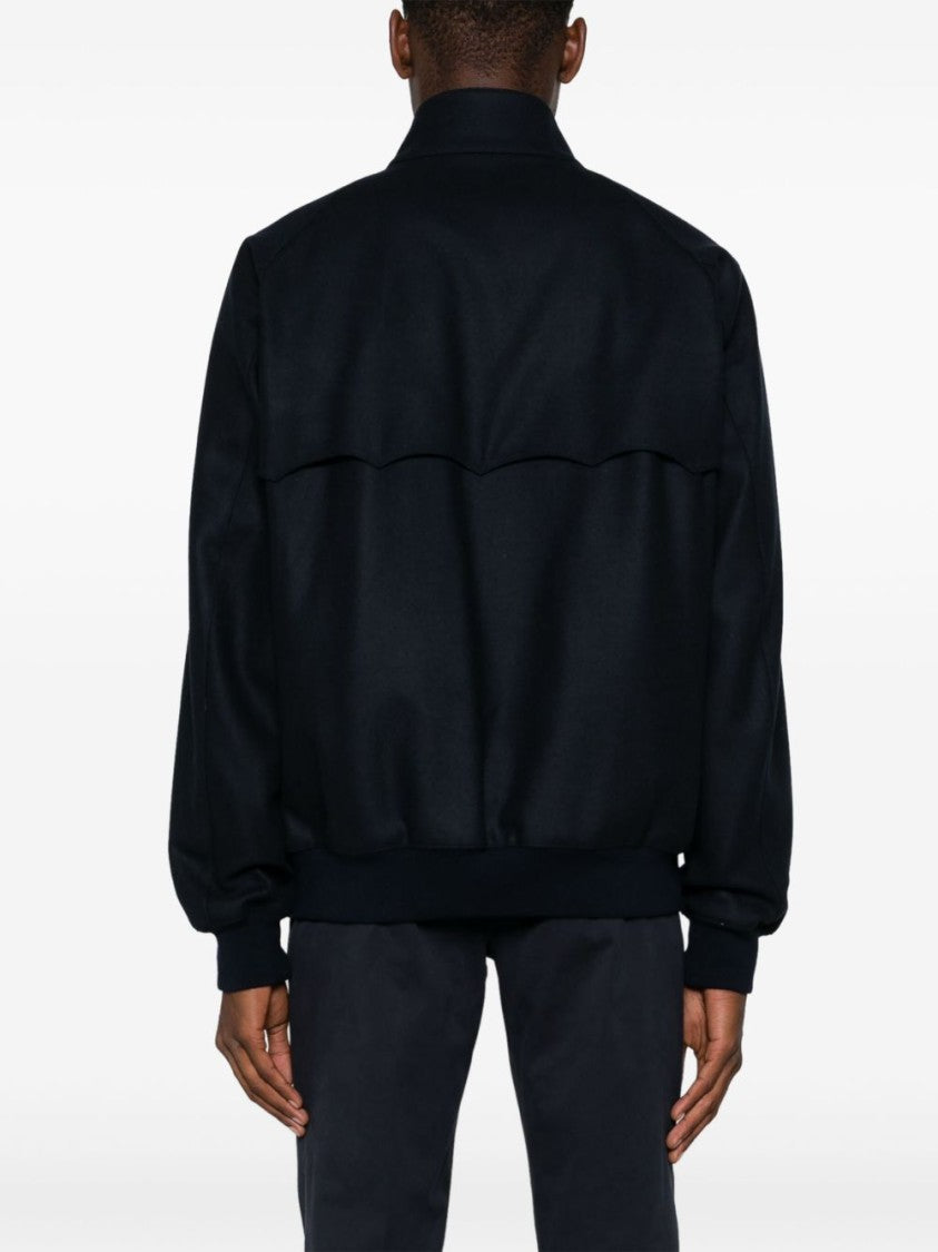 Baracuta Classic Bomber Jacket With Ribbed Detailing