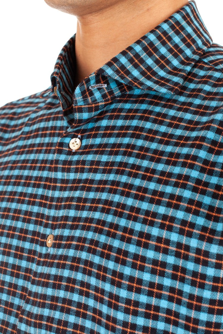 Borriello Micro Check Flannel Shirt