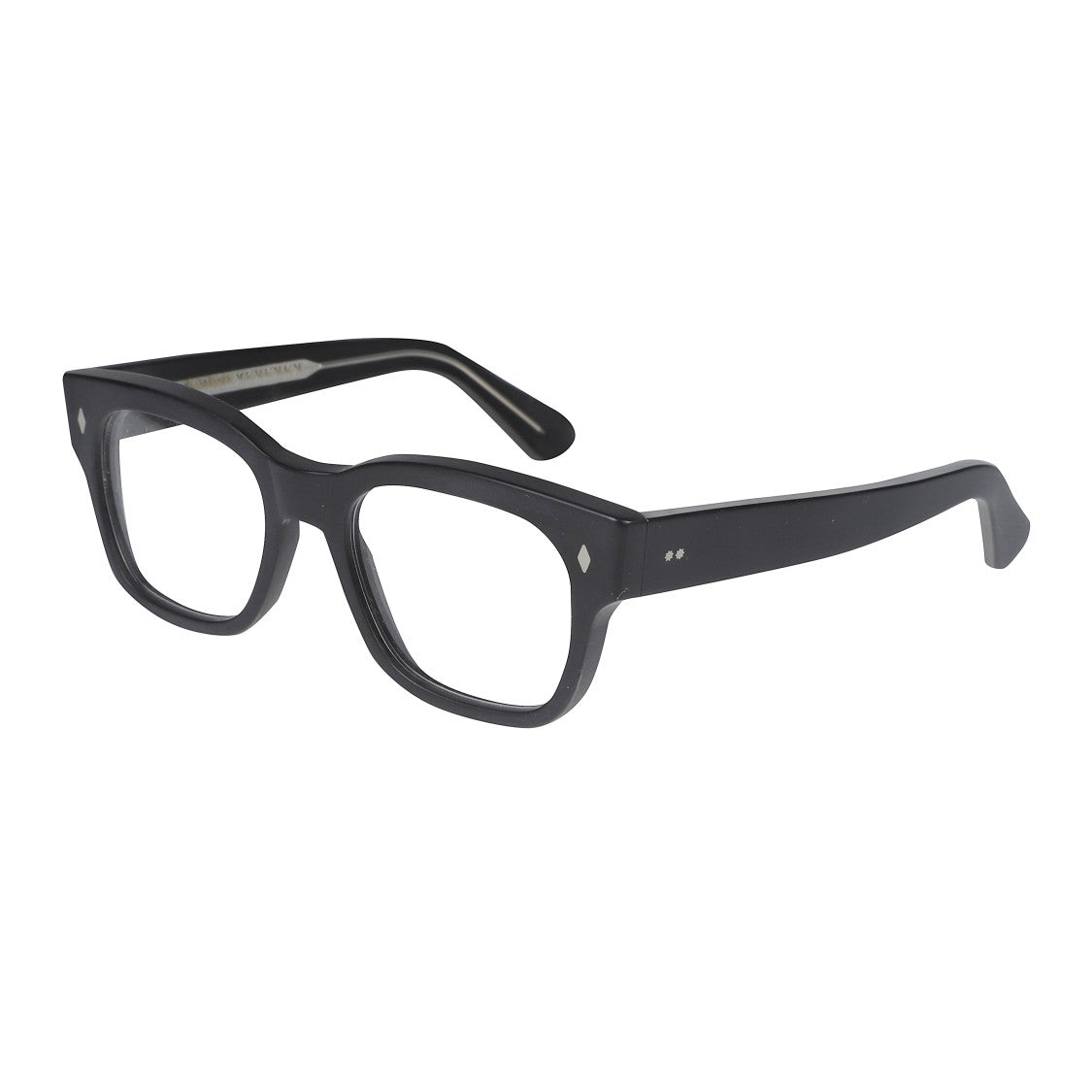 Kador Timeless/N 1962 Rectangular Black Eyeglasses With Subtle Silver Accents