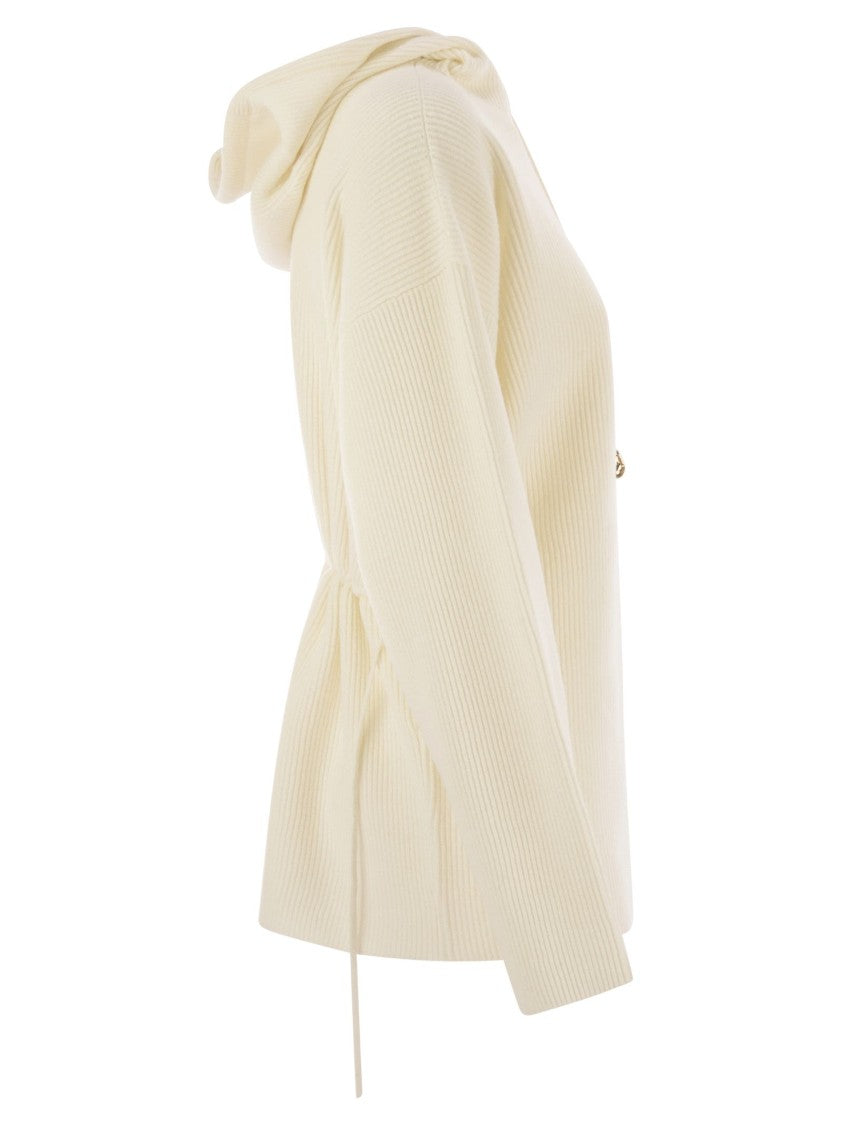 Fabiana Filippi English Rib Co Hooded Sweater