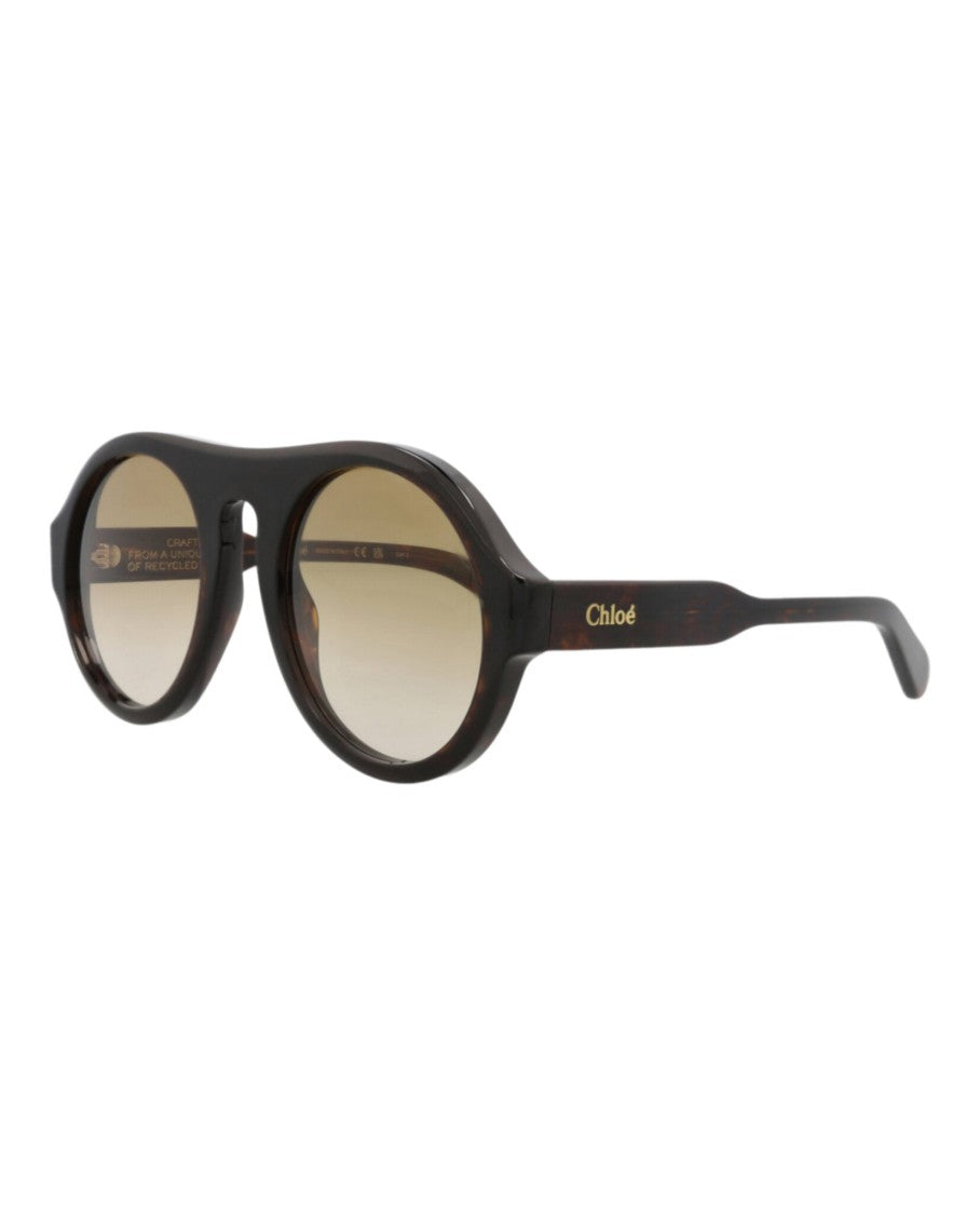 Chloé Eco-Conscious Round-Frame Sunglasses With Gradient Lenses