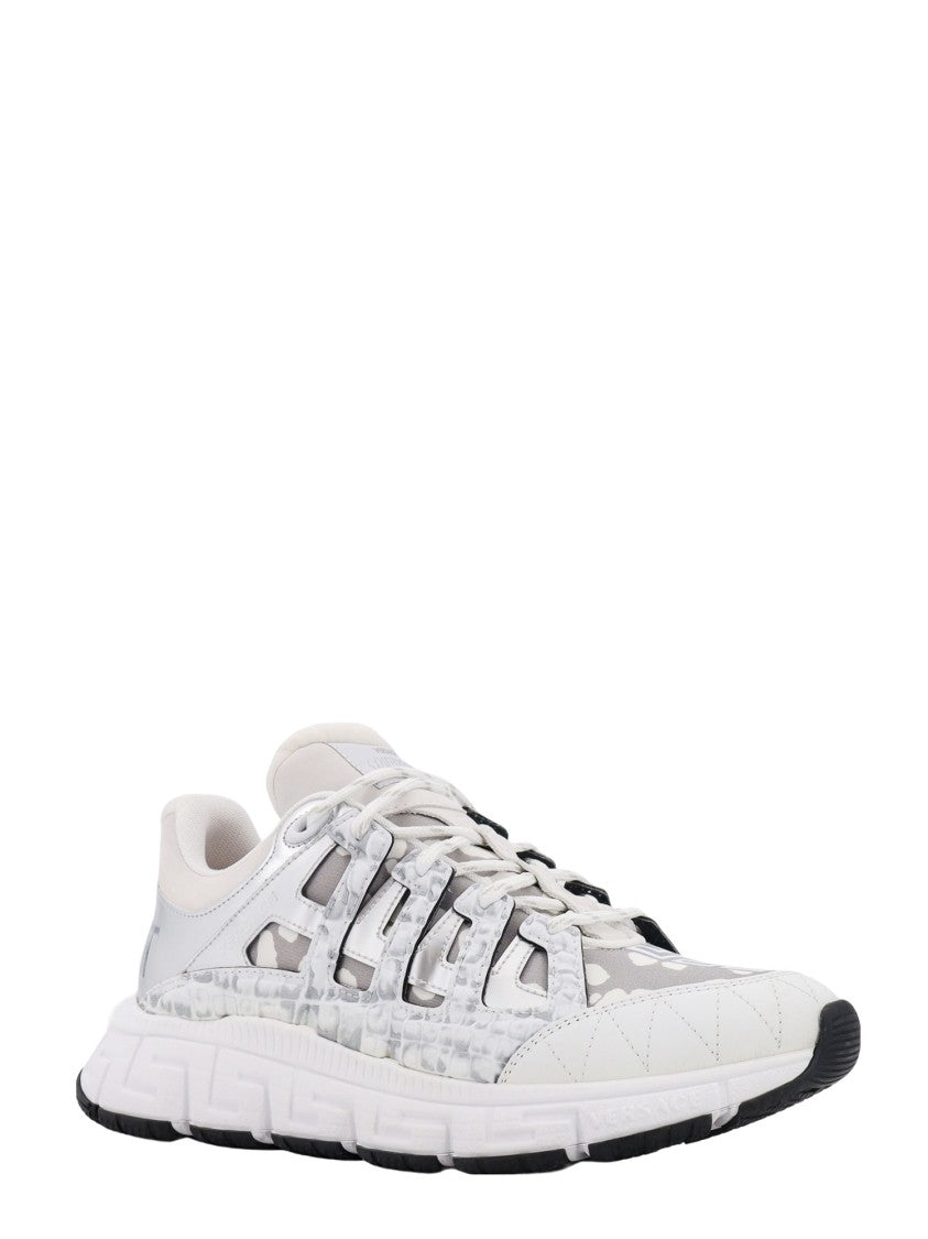 Versace Low-Top Leather And Nylon Sneakers