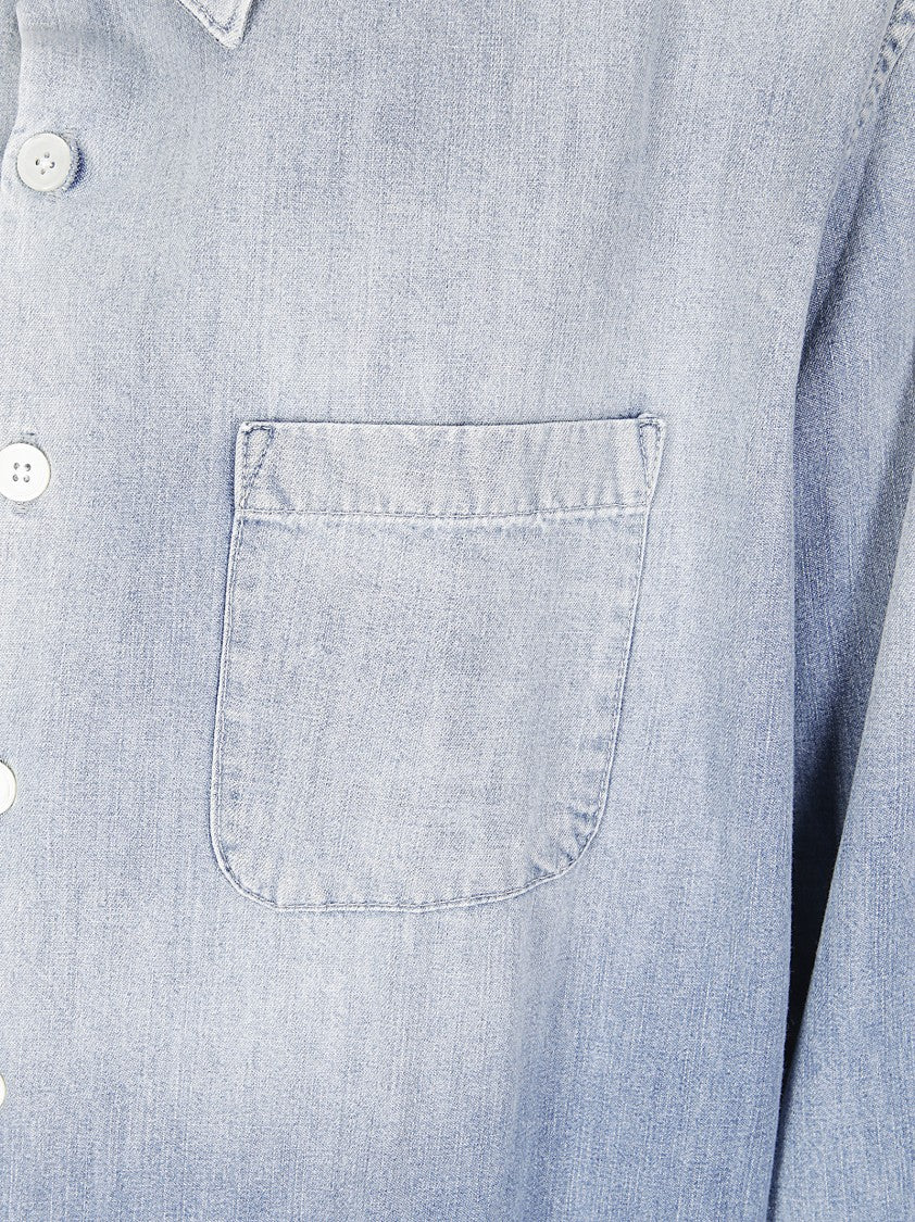 Our Legacy Oversized Denim Shirt With Vintage Wash