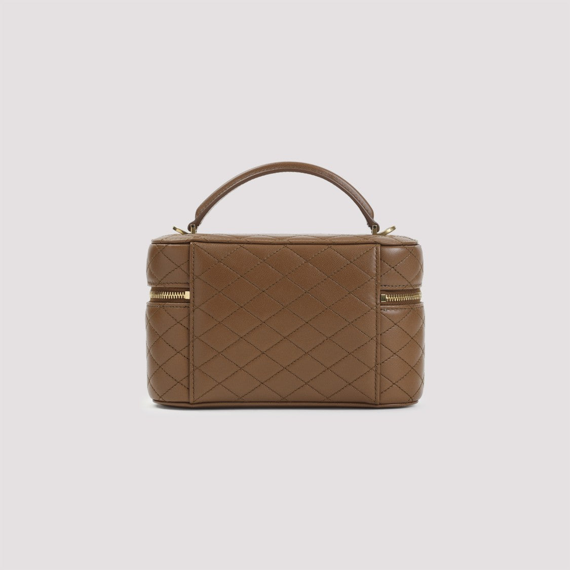 Saint Laurent Quilted Brown Lambskin Mini Shoulder Bag