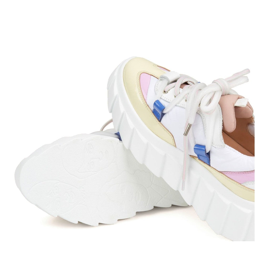 Agl Multicolor Blondie Leather Wedge Sneakers