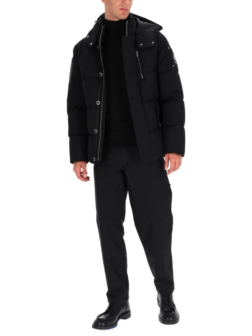 Moose Knuckles Black Original 3Q Neoshear Hooded Cotton-Blend Jacket