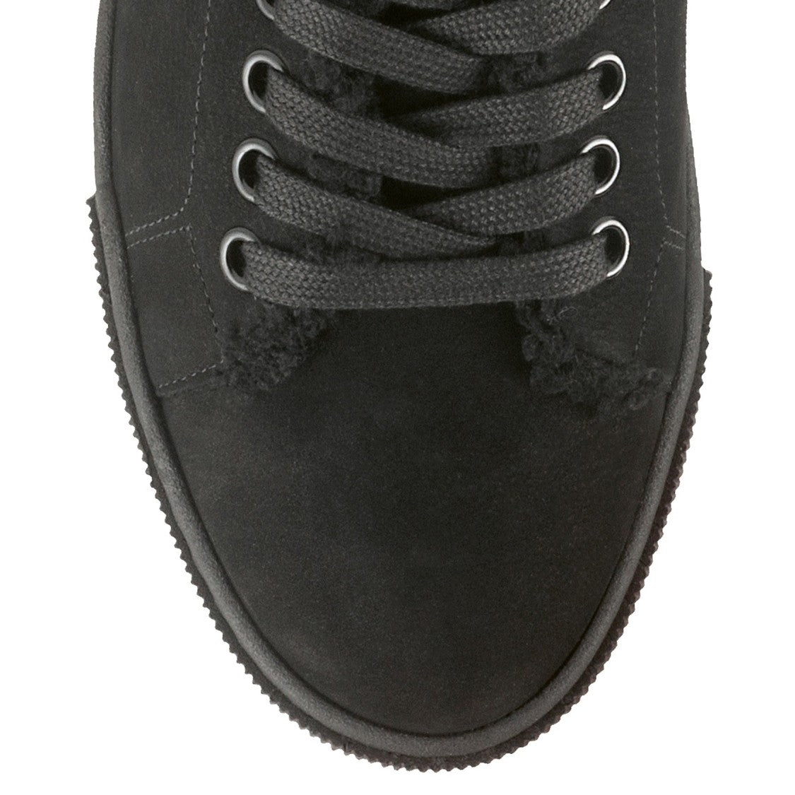Högl Black Fluffy Nubuck Wedge Sneakers