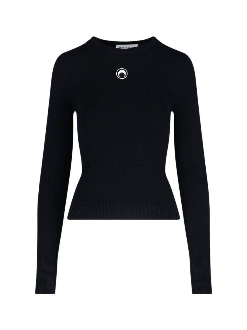 Marine Serre "Moon" Long Sleeve Top – Black