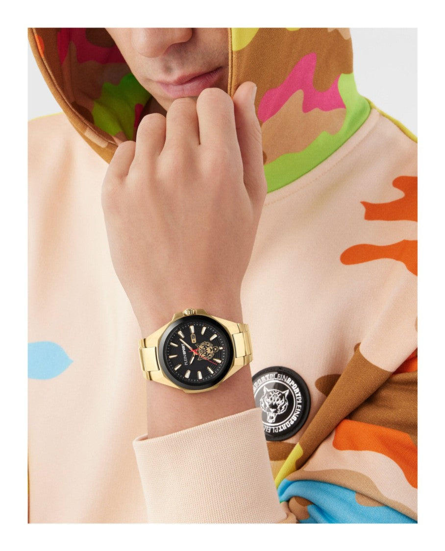 Plein Sport Tigermaster Bracelet Watch With Black Enamel Dial