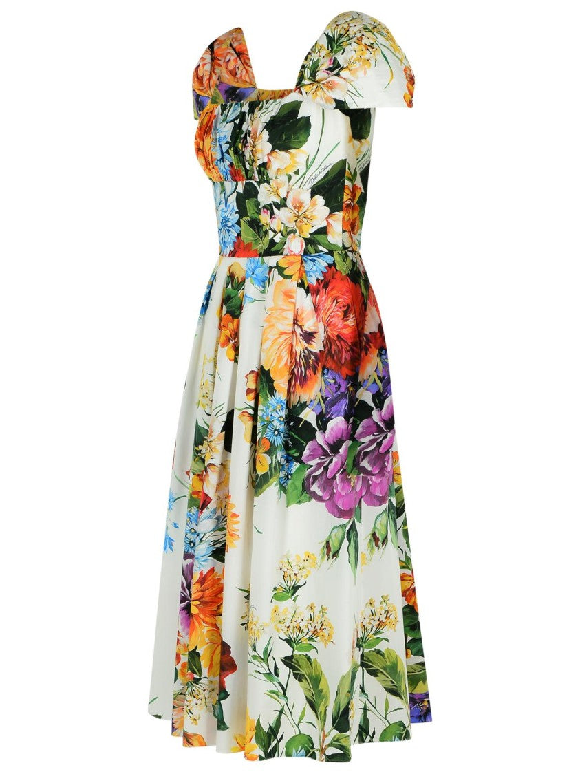 Dolce & Gabbana Fiorato' Multicolor Cotton Dress